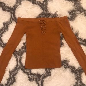 PacSun front lace up top